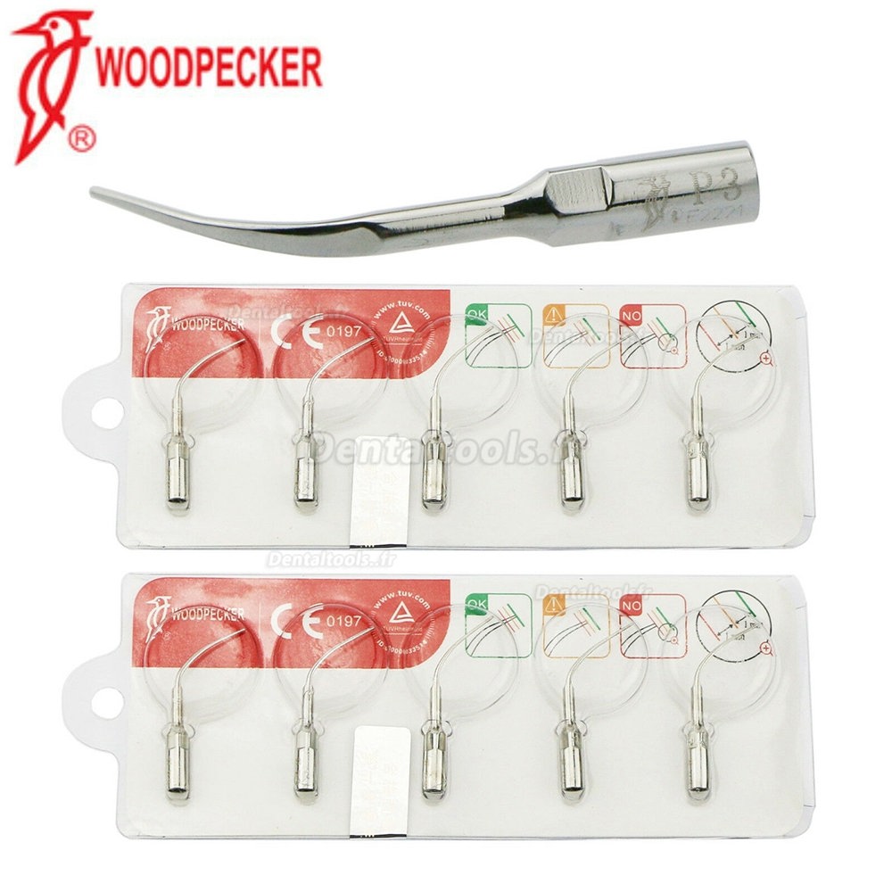 Woodpecker Insert de détartreur ultrasonique parodontal parodontale P3 compatible avec EMS UDS