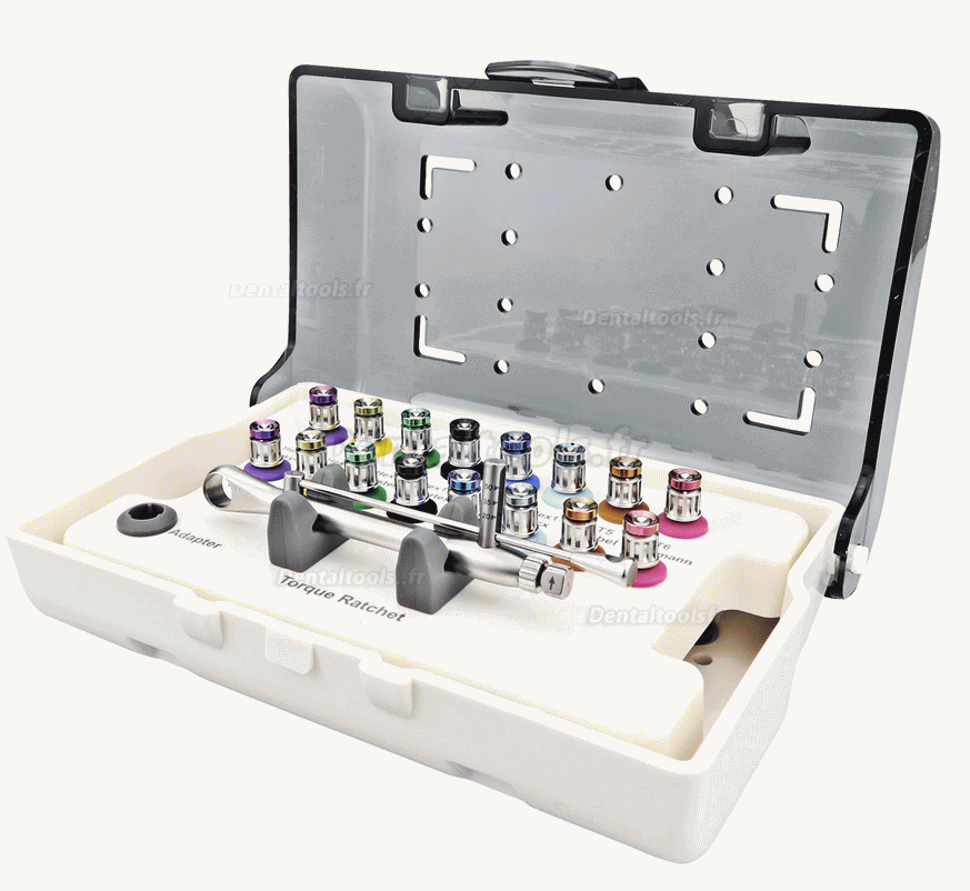 Clé dynamométrique pour implant dentaire 10-70NCM avec outils de réparation de tournevis et kit de clés