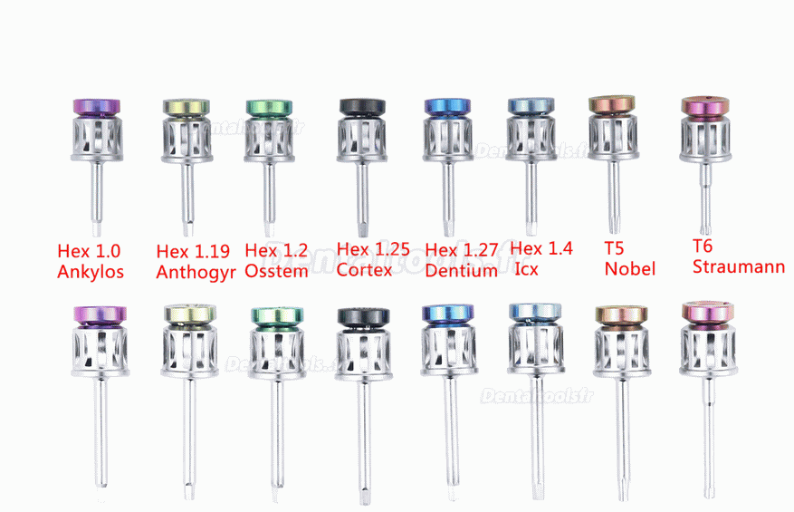 Clé dynamométrique pour implant dentaire 10-70NCM avec outils de réparation de tournevis et kit de clés