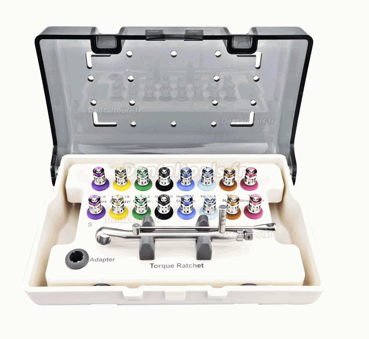 Clé dynamométrique pour implant dentaire 10-70NCM avec outils de réparation de tournevis et kit de clés