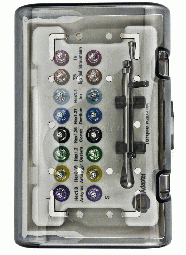 Clé dynamométrique pour implant dentaire 10-70NCM avec outils de réparation de tournevis et kit de clés