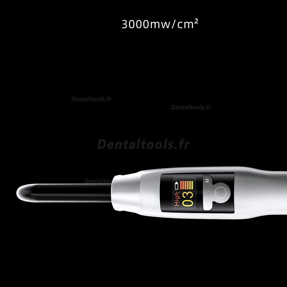 Woodpecker X-Cure Lampe dentaire à polymérisation LED sans fil avec détecteur de caries 3000 mw/cm