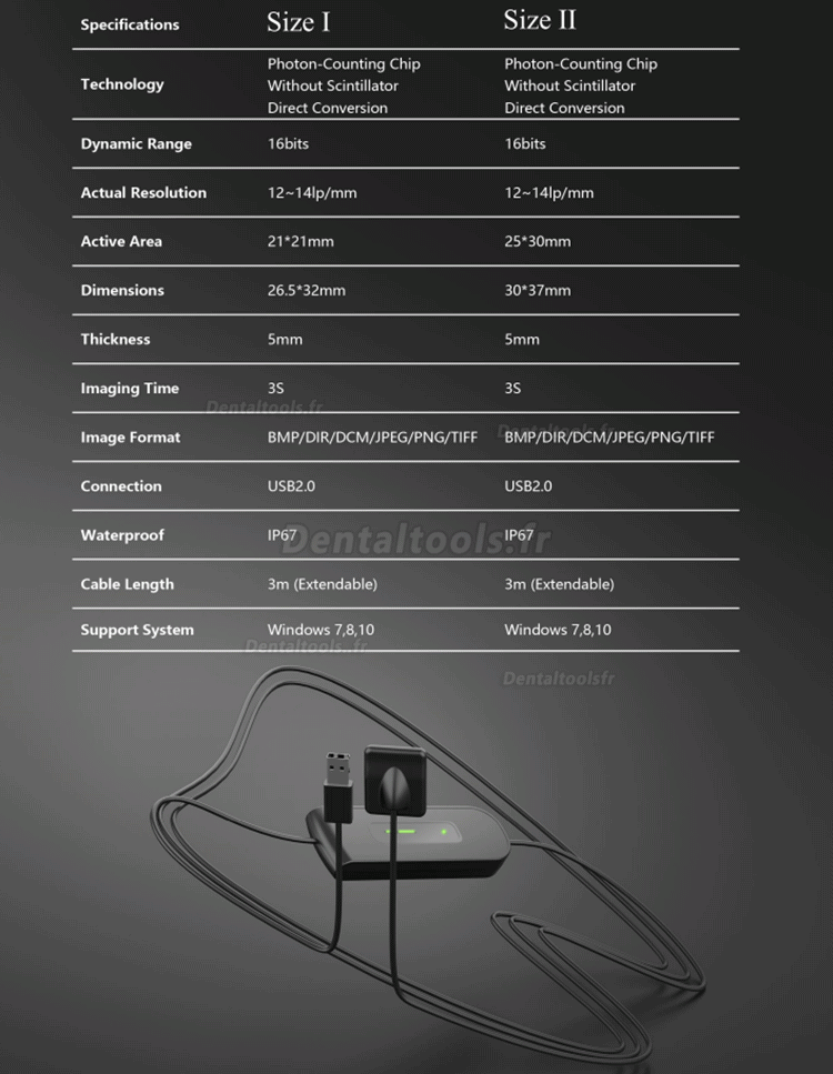 Capteur Radio Dentaire RVG Capteur Intraoral Radiologique Dentaire Numérique