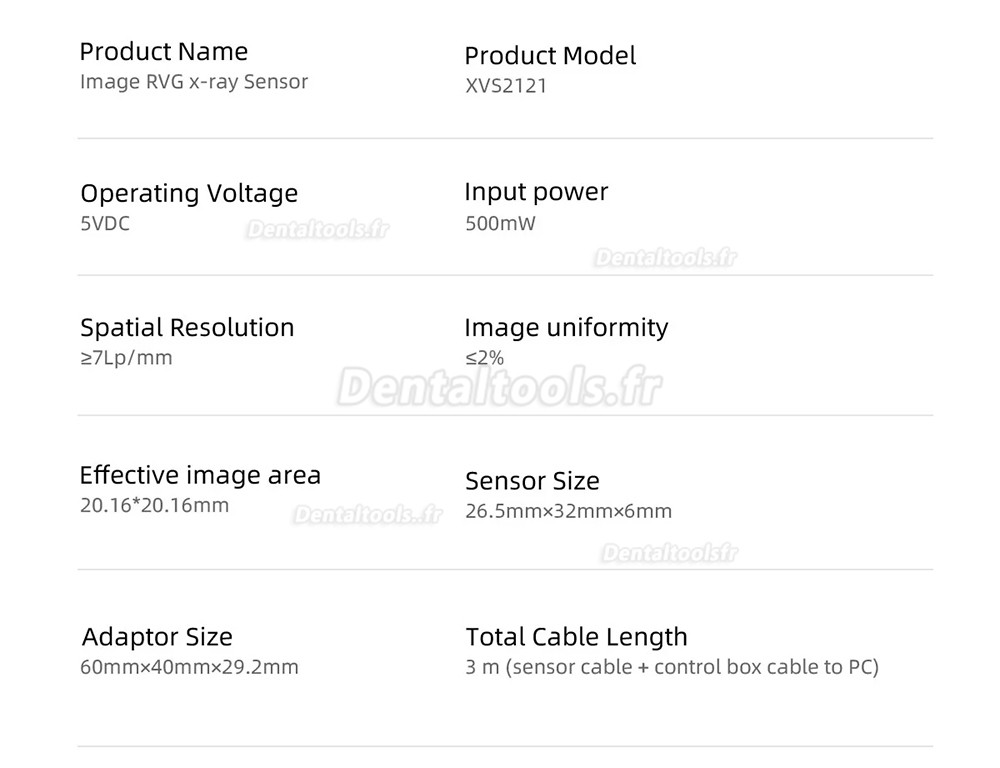 Capteur Radio Dentaire RVG Capteur Intraoral Radiologique Dentaire Numérique