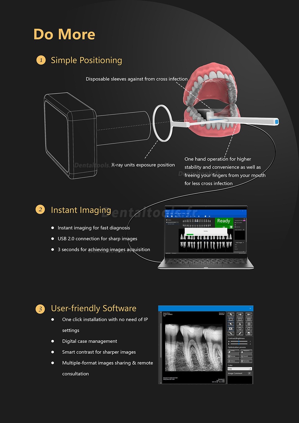 Capteur Radio Dentaire RVG Capteur Intraoral Radiologique Dentaire Numérique