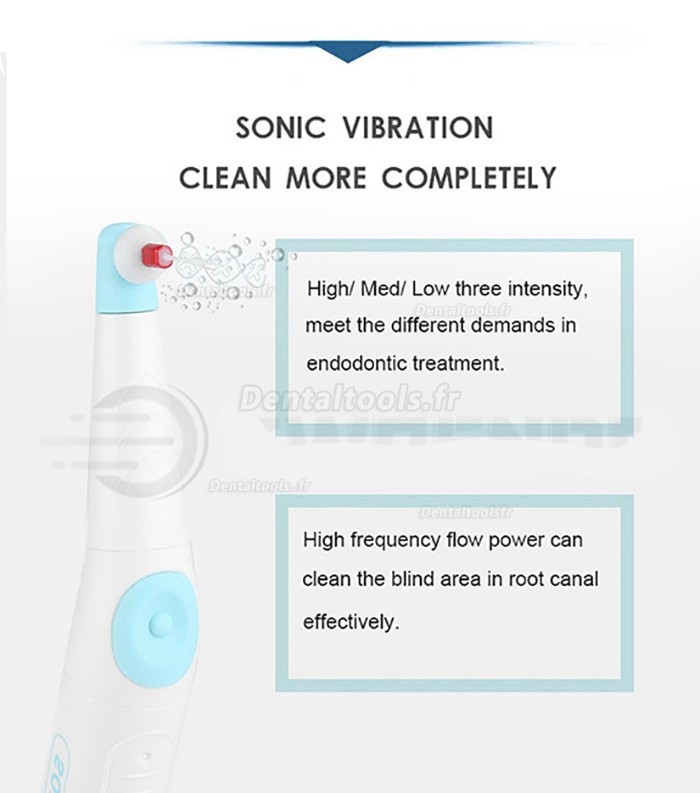 Sonic Ergonomique Endo Irrigateur Endoactivateur Ultrasonique Endodontie + 60Pcs Inserts dentaire