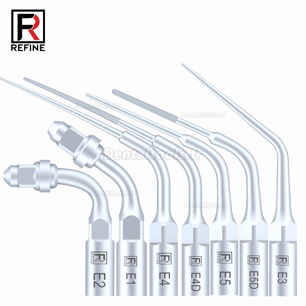 5Pcs Inserts ultrasonique endodontie E1 E2 E3 E4 E4 E6 E7 E8 E9 E10 E11 E14 E15 compatible avec REFINE EMS MECTRON WOODPECKER