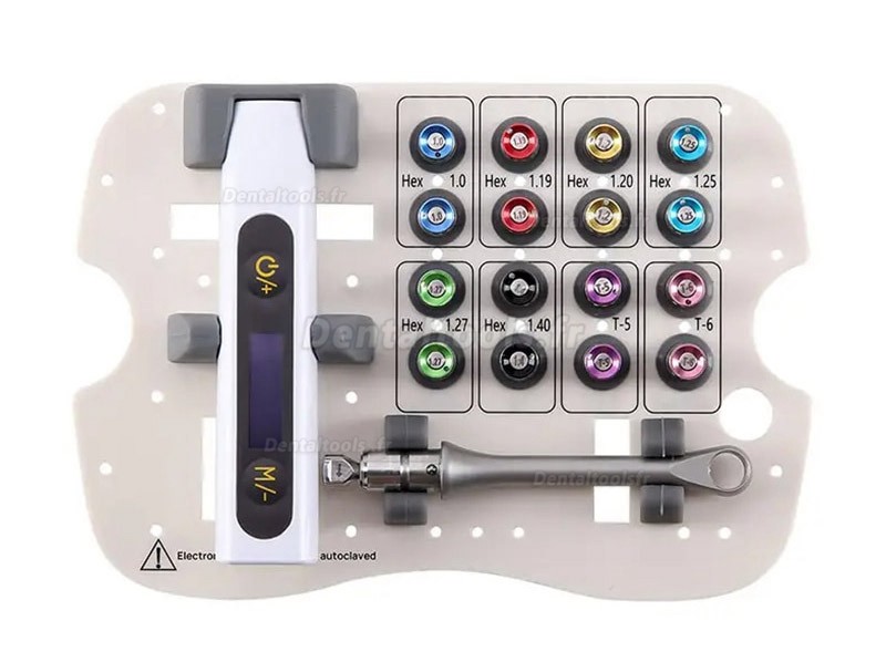 Kit Clé Dynamométrique Dentaire – Pour Implants – Avec 16 Pilotes – Universel – Neuf