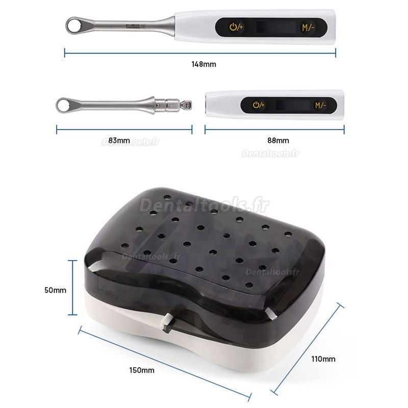 Kit Clé Dynamométrique Pour Implants Dentaires - Tournevis Prothétique 10-70NCM - Outil Réparation Implant Dentaire Professionnel