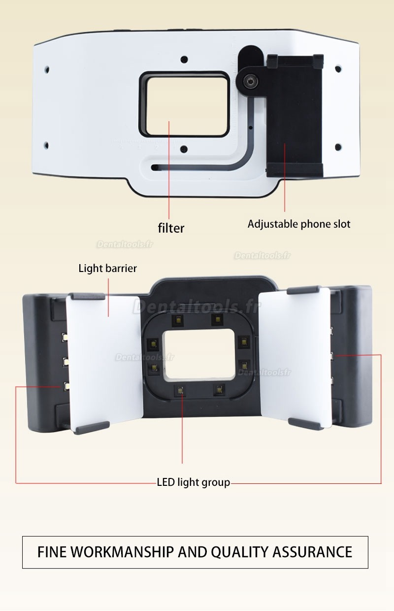 Lumière de photographie dentaire lumière de remplissage LED orale pour téléphone portable