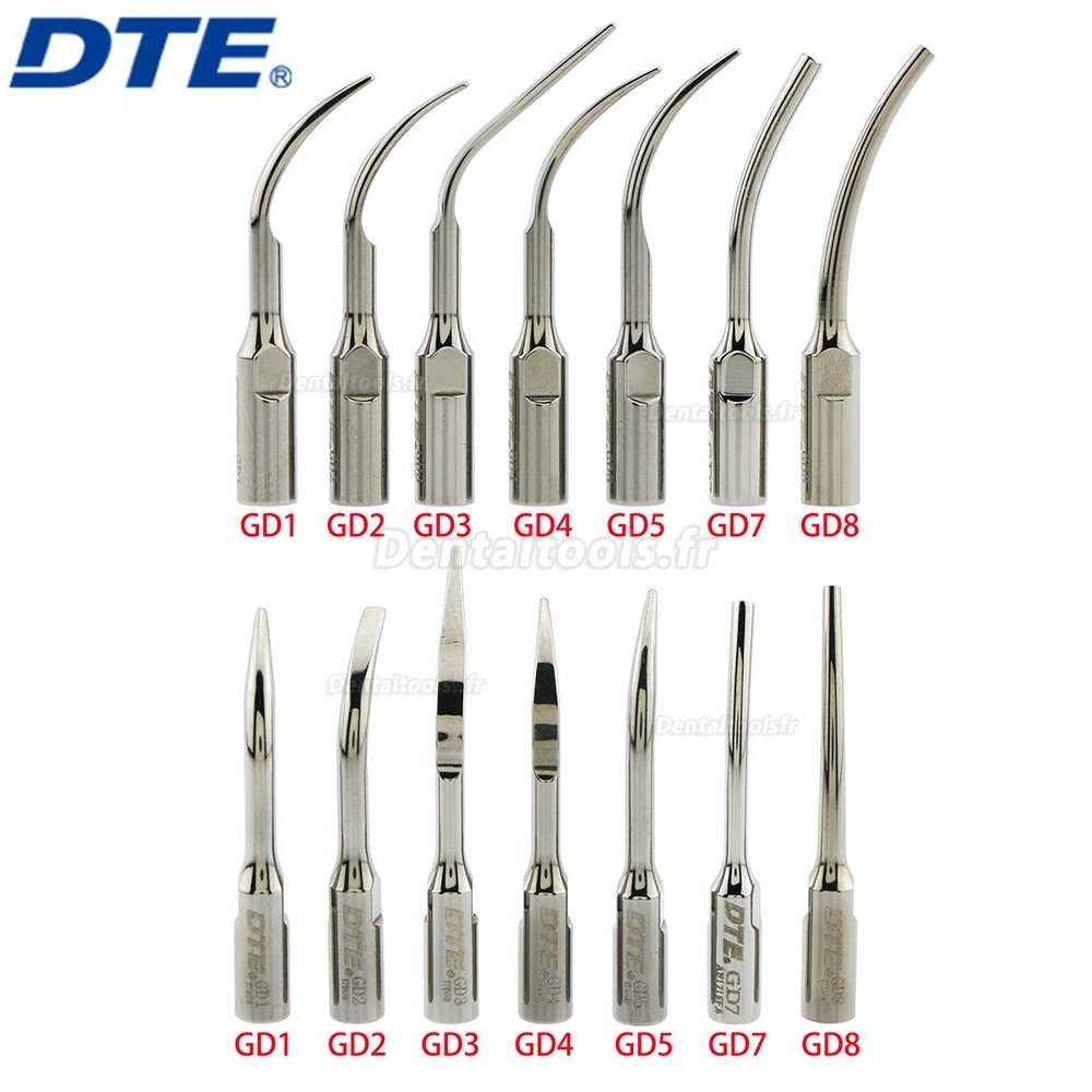 10Pcs Woodpecker DTE Dentaire Insert de détartreur ultrasonique à échelle supragingivale compatible avec NSK SATELEC