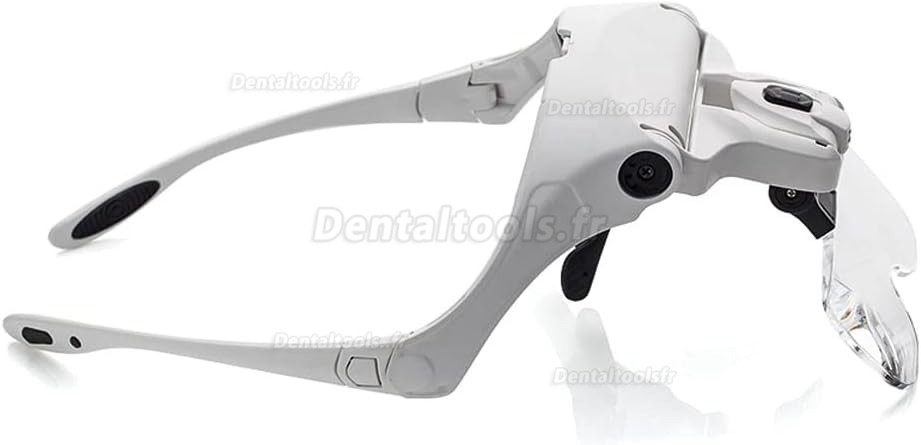 Loupes de dentiste à 5 lentilles phare binoculaire dentaire en verre avec lampe frontale Led