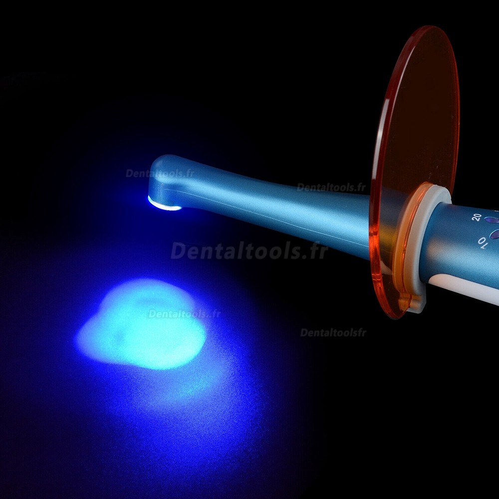 Lampe à polymériser LED dentaire 1 seconde polymériser sans fil avec 7 lentilles 2500MW/c㎡