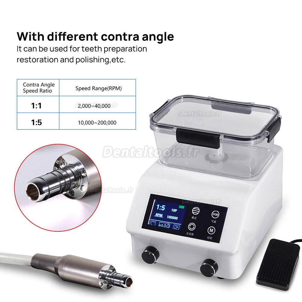 Micro moteur électrique dentaire sans balais avec bouteille d'alimentation en eau automatique